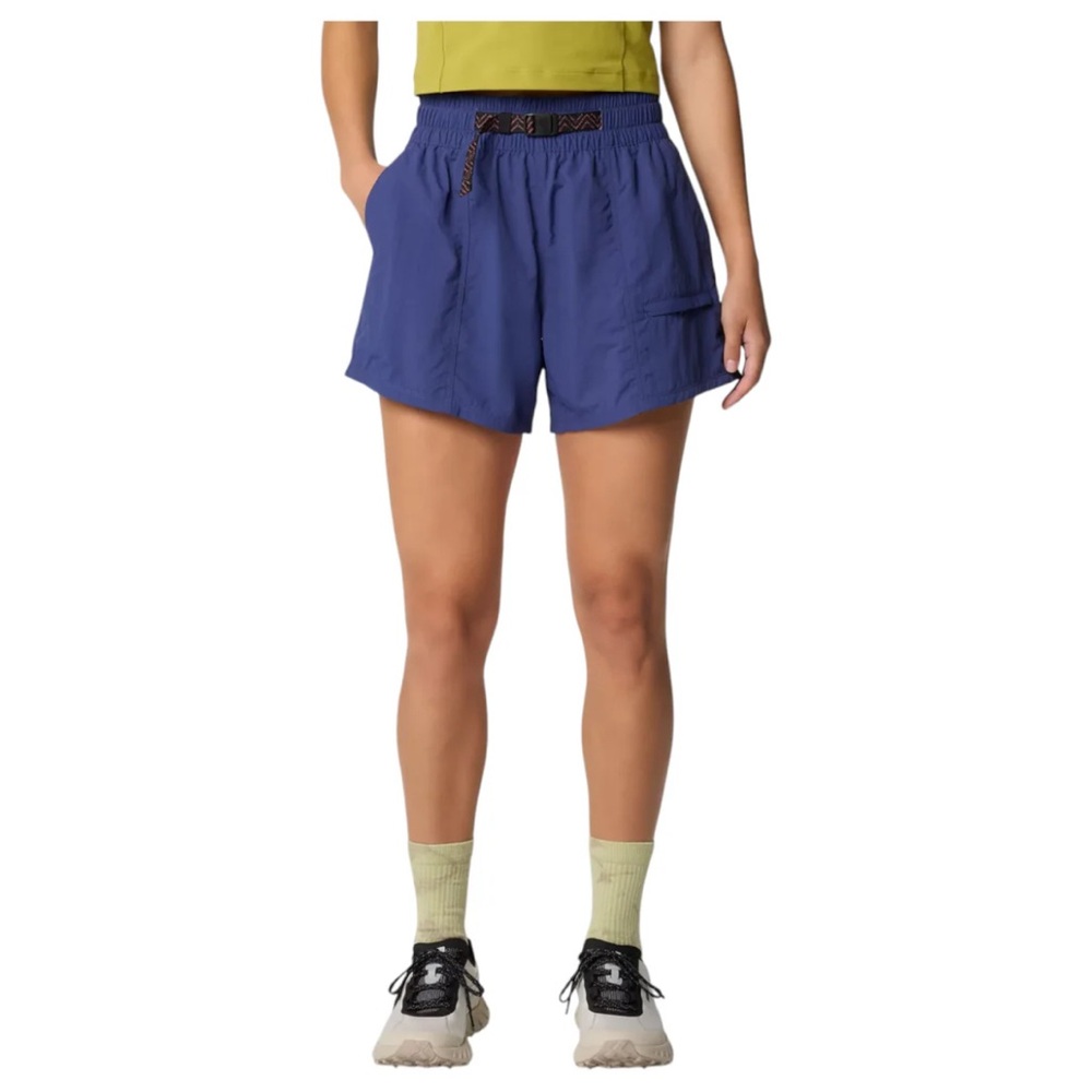 Mountain Hardwear Women's 5 inch Stryder Belted Shorts in Lapis Dusk Size Large
